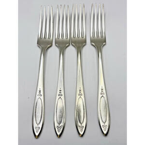 Vintage Oneida Silver Adam Silverplated Dinner Forks lot of 4 Community